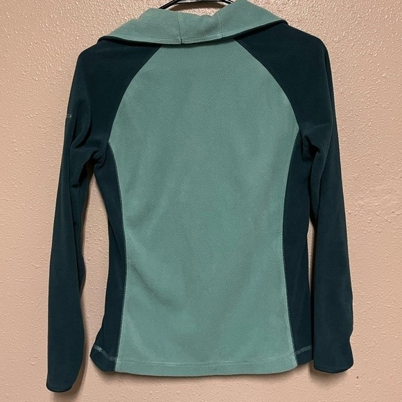Columbia two-tone green lightweight fleece pull over GUC size small - Picture 7 of 7